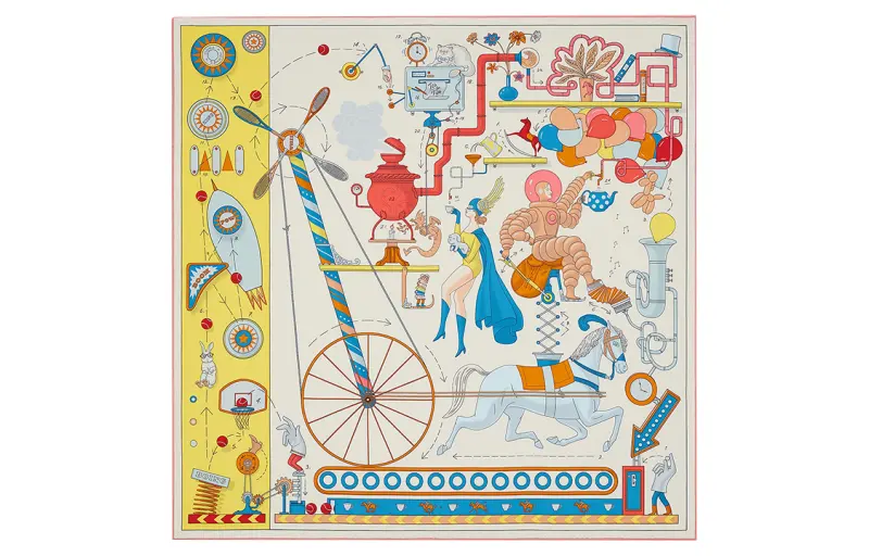 HERMES Tea For Two Scarves Women's