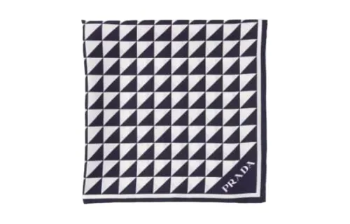 triangle-logo twill scarf