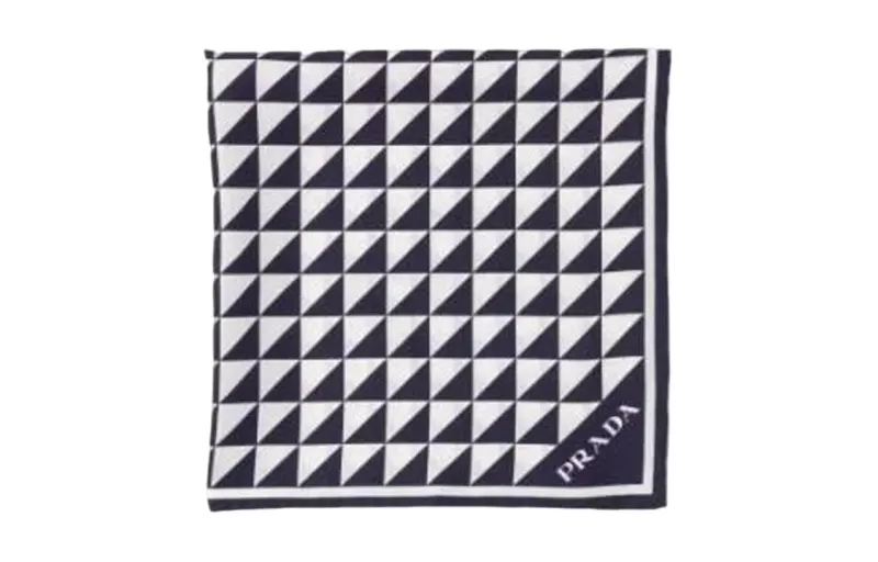 triangle-logo twill scarf