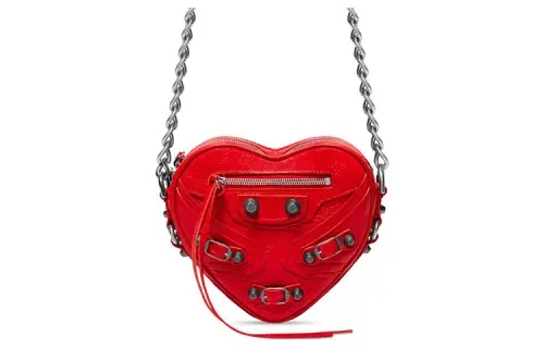 Balenciaga Le Cagole Sheepskin Biker Bag, Crossbody Bag, Shoulder Bag Mini Women's Red