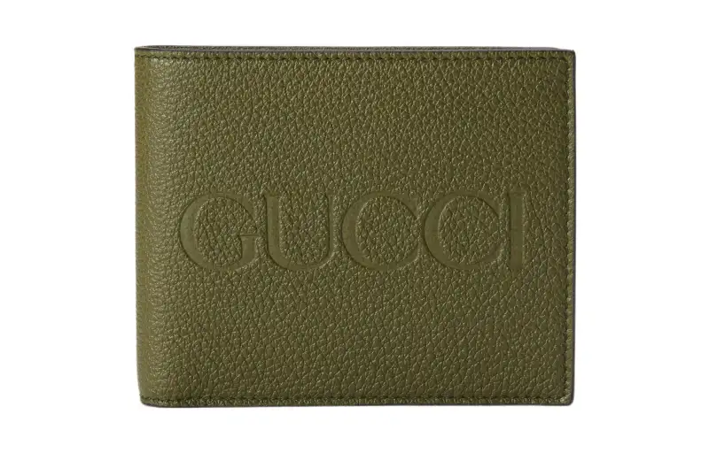 GUCCI Leather Wallet Men's Forest Green