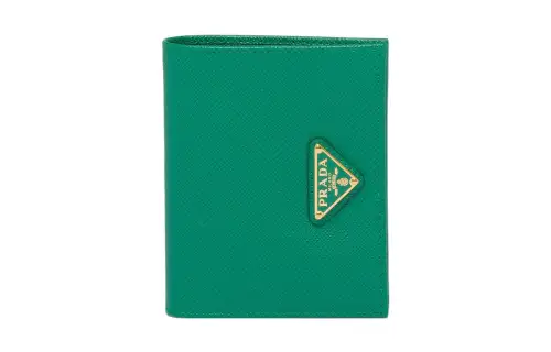 PRADA Saffiano Leather Wallet Small Women's Green