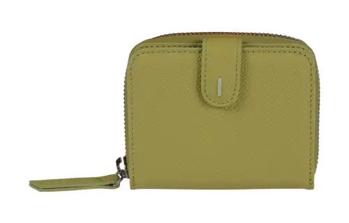 Maison Margiela Grain Leather Card Holder, Wallet Women's Yellow