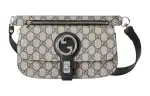 GUCCI Blondie Canvas With Leather Fanny Pack Men's Beige/Blue