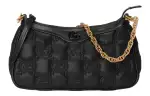 GUCCI GG Matelassé Leather Pochette, Shoulder Bag Shoulder Bag, Handbag Women's Black