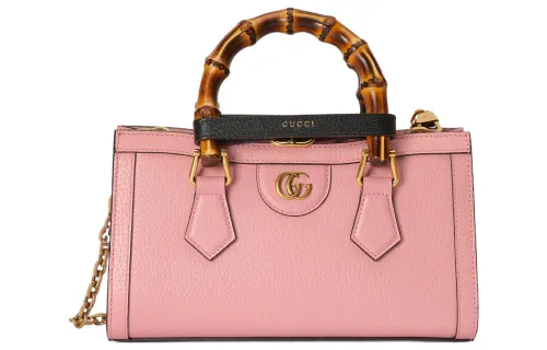 GUCCI Diana Leather Portable Crossbody Bag, Shoulder Bag Small Women's Pink