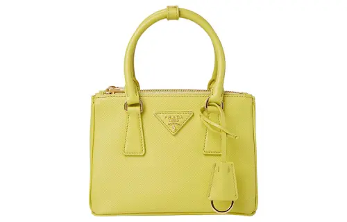 PRADA Galleria Killer Bag Leather Shoulder Bag, Crossbody Bag, Handbag Women's Yellow