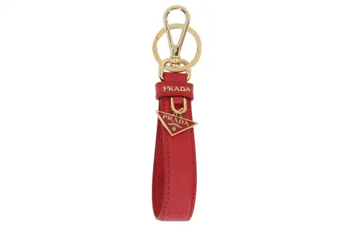 【Previous Season】triangle-logo leather keychain