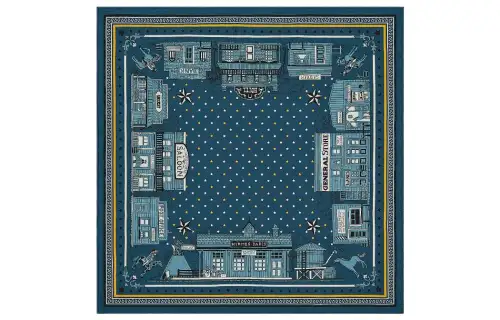 HERMES Scarves Women's Blue
