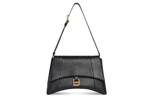 Balenciaga Women's Downtown Medium Shoulder Bag Black