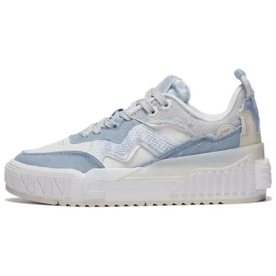 LiNing 001 Unblock Tannin Durable Breathable Low-Top Skateboard Shoes Women's Blue White