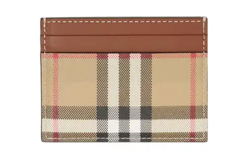 Burberry Leather Card Holder Women's Tan
