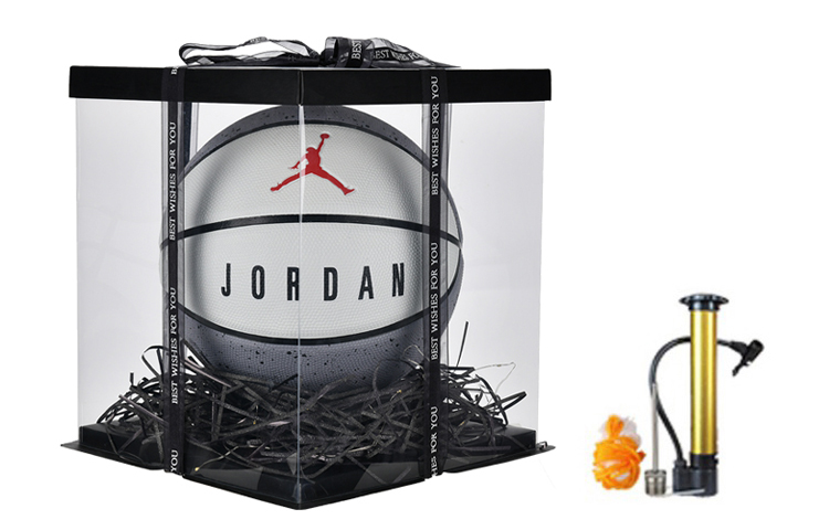 Jordan Rubber Basketball Gray Purple White Size 7 Ball Training Unisex