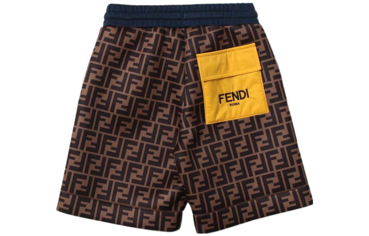 Шорты Fendi SS23 Logo (коричневые) — фото 2