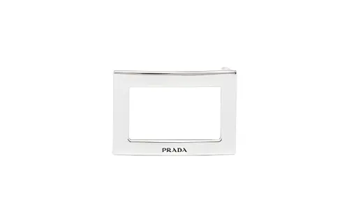 PRADA Leather Accessories Men's Silver