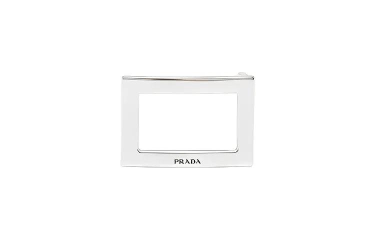 PRADA Leather Accessories Men's Silver