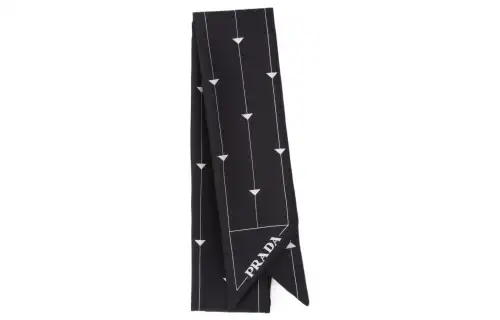 PRADA Knit Scarves Women's Black