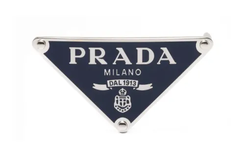 PRADA Enamel Steel Belt Buckles Men's Blue