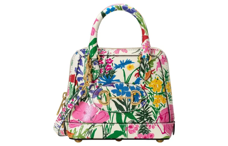 GUCCI Leather Shoulder Bag, Crossbody Bag, Handbag Regular Women's White/Multicolor