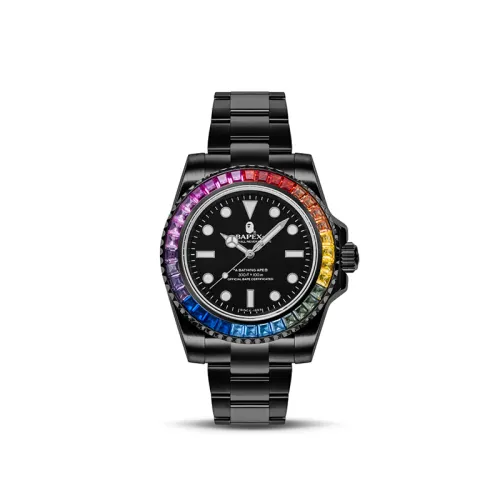 Bape Type 1 Bapex Crystal Stone Watch Black