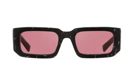【Best of: Promotions】marble-effect square-frame sunglasses