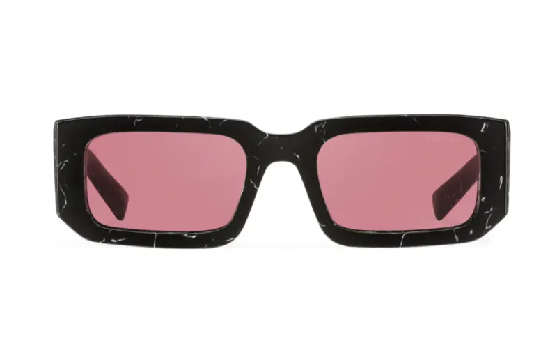 【Best of: Promotions】marble-effect square-frame sunglasses