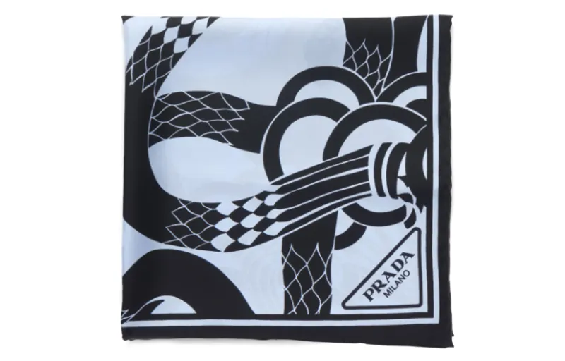 【Previous Season】snake-printed silk scarf