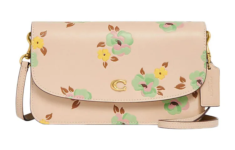 COACH Hayden Calfskin Crossbody Bags Small Women's Ivory