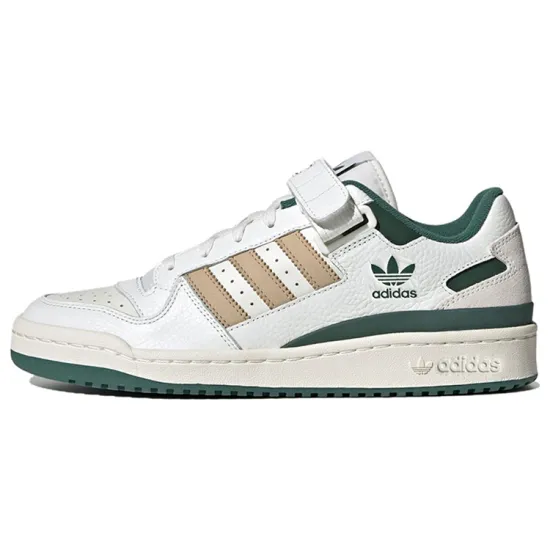 Adidas Originals FORUM Skateboard Shoes Unisex Low-top White/green/brown