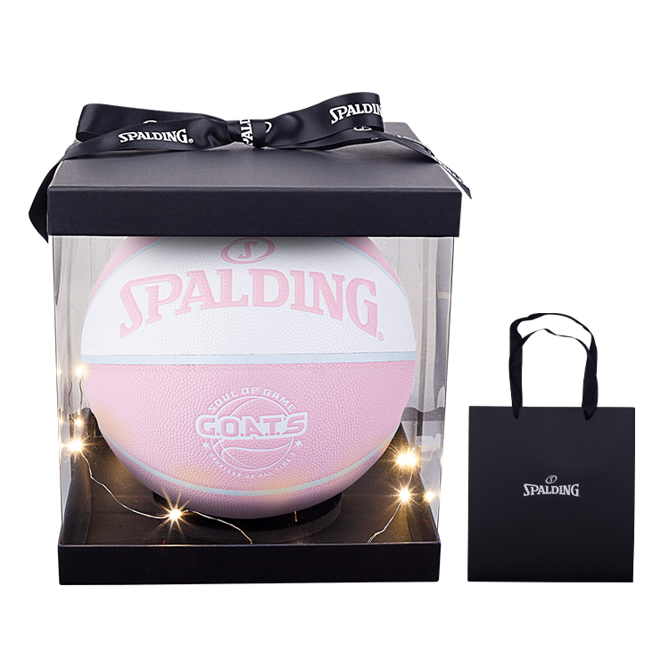 SPALDING G.O.A.T.S Pu Basketball Pink White Size 7 Ball Training Unisex China Mainland Version