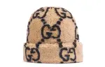 GUCCI Wool Beanies Unisex Beige