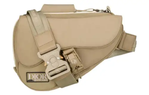 DIOR XMYSTERY RANCH Collaboration Nylon Saddle Bag Fanny Pack Sling Bag Men's Beige