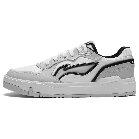 LINING Qingchao Skateboard Shoes Men Low-Top Light Smoke Gray