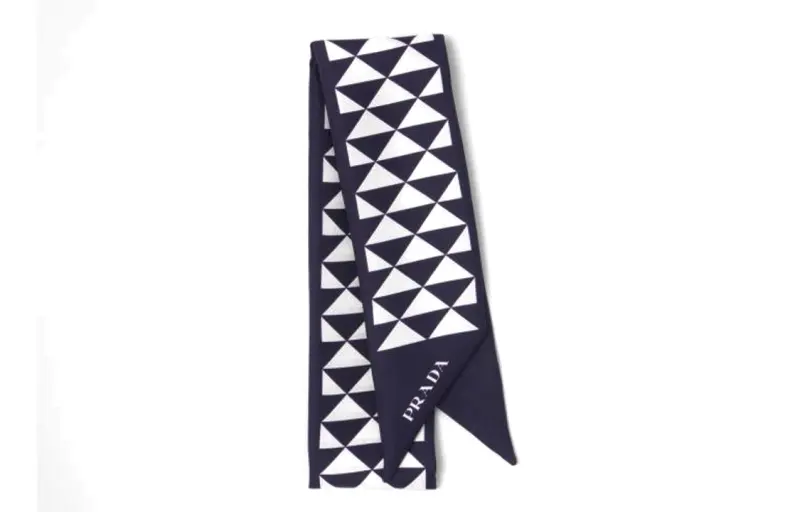 PRADA Silk Printed Twill Scarf