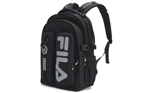 FILA Large Capacity Fabric Backpack Regular Unisex Jet Black