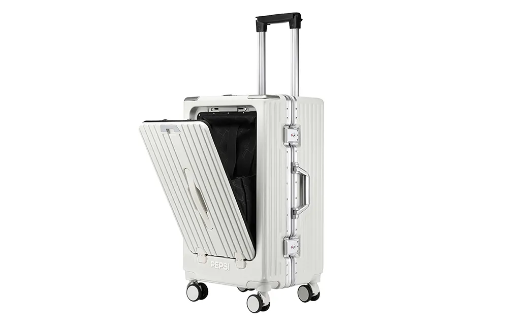Pepsi ABS+PC Suitcase Travel Bag Luggage 20 Inch, 24 Inch, 26 Inch Unisex Ivory/Black