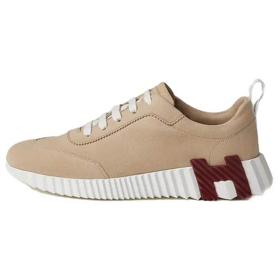 HERMES Bouncing Casual Shoes Women's Low-Top Beige