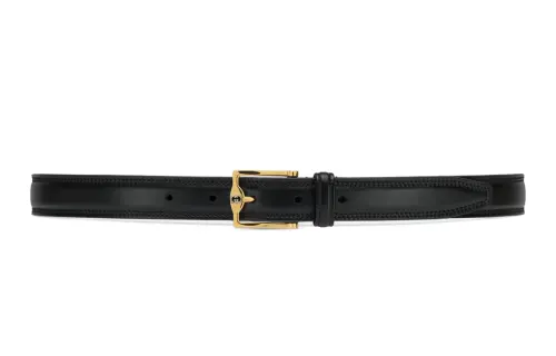 GUCCI Leather Belts Men's Black Width 2.5cm