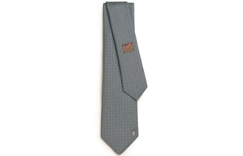 HERMES Tie 7 Ties Men's Gray