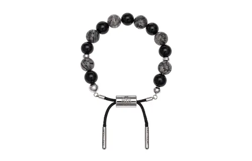 Rastaclat Stainless Steel Agate Snowflake Stone Adjustable Bracelet Unisex