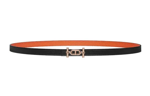 HERMES Cow Leather Belts Women's Width 1.3cm