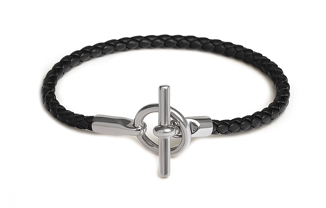 HERMES Glenan Calfskin Bracelets Unisex