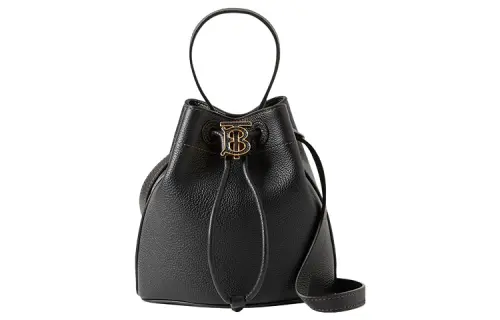Burberry Calfskin Bucket Bag, Shoulder Bag, Crossbody Bag, Handbag Mini Women's Black