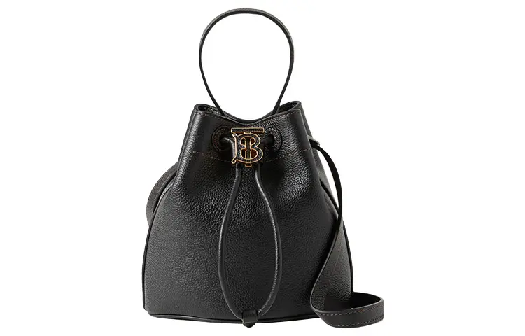 Burberry Calfskin Bucket Bag, Shoulder Bag, Crossbody Bag, Handbag Mini Women's Black