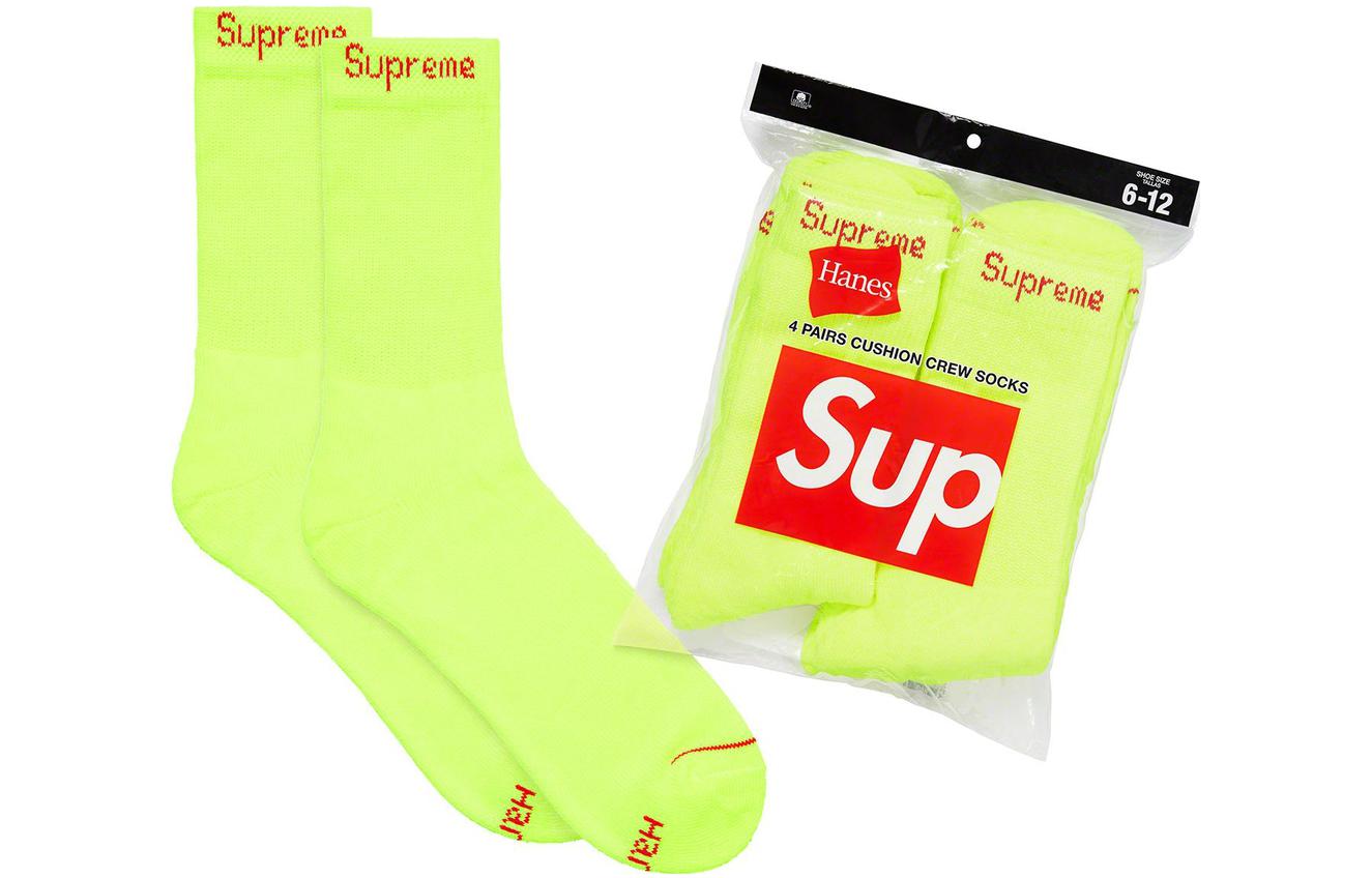 Supreme SS23  CREW SOCKS (4 PACK) logo  4