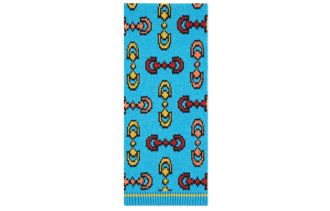 GUCCI Horsebit Wool Knit Scarves Men's