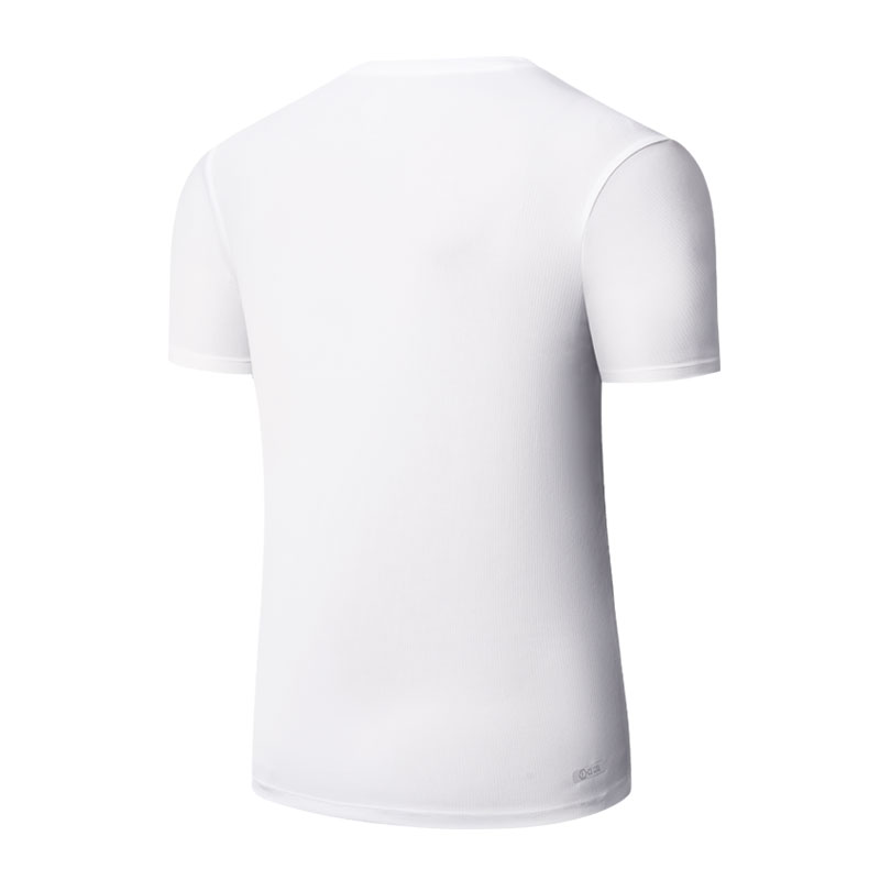 Erke Running T Shirts Men’s True White Crew Neck Moderate Straight Fit