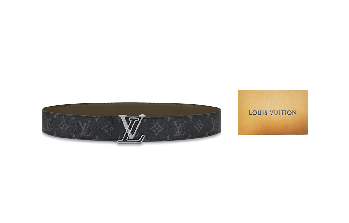Ремень Louis Vuitton Line (черно-зеленый)