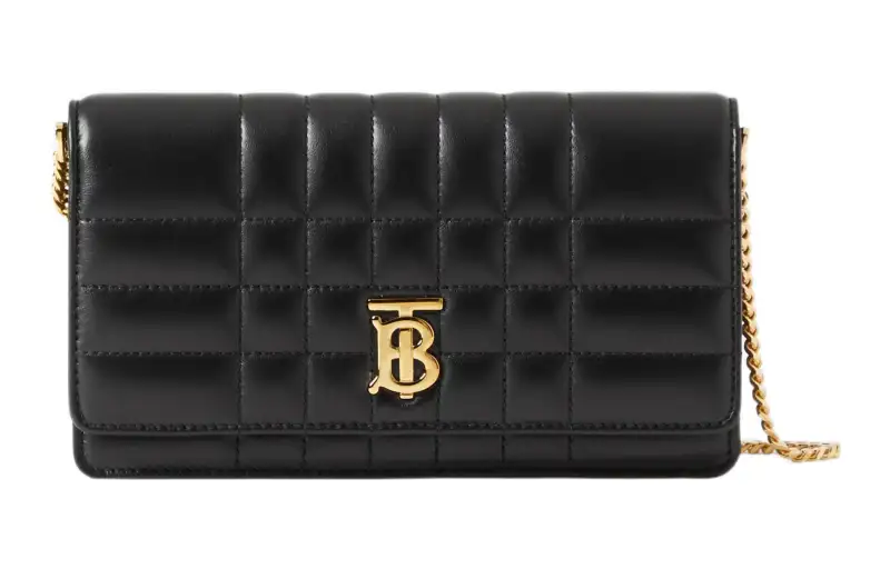 Burberry Lola Bag Quilting Sheepskin Shoulder Bag, Crossbody Bag Regular Women's Black