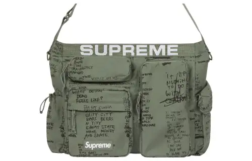 Supreme Waterproof Cotton Shoulder Bag, Crossbody Bag Regular Unisex Green